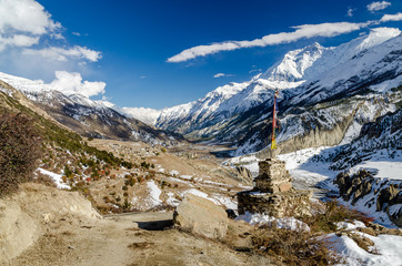 Village on the Annapurna trek in Nepal