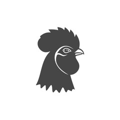 Rooster head vector logo concept