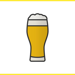 Beer glass color icon