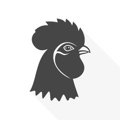 Rooster head vector logo concept