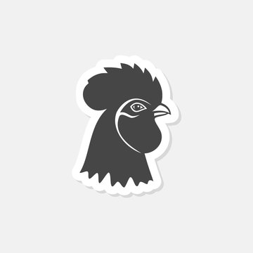 Rooster head vector logo concept