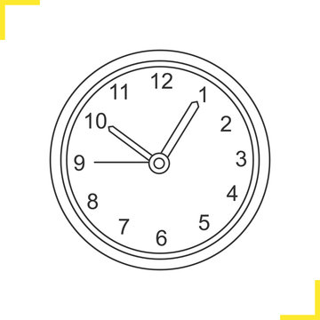 Wall clock linear illustration