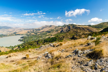 Fototapeta na wymiar Beautiful view from the hill in Christchurch