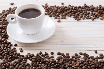 coffee beans on a white background