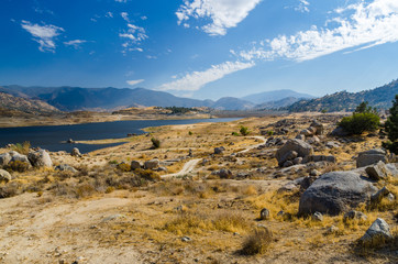 Scenic view with a lake