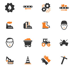 Industrial icons set