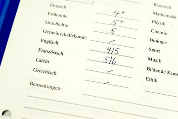 Schlechtes Zeugnis