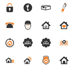 Real estate icons set
