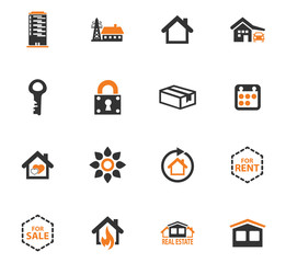 Real estate icons set