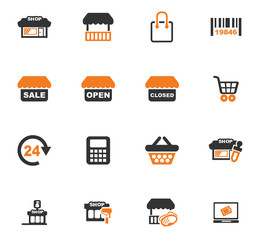 Shop icons set