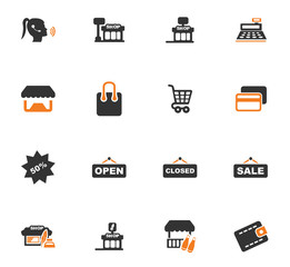 Shop icons set
