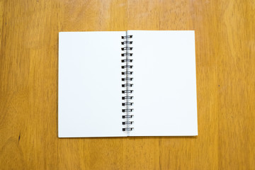 blank opened notebook. Copy space