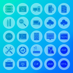 Coding Solid Circle Icons