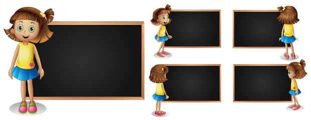 Girl and backboard template