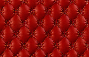 Fototapeta premium luxurious texture of red leather upholstery. 3D illustration.