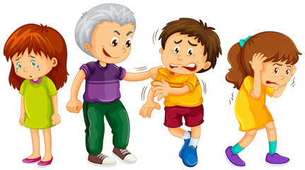 Big kid threatened younger kids