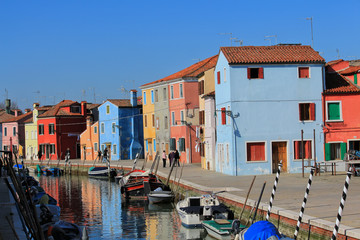 Fototapeta na wymiar Burano island, Venice, Italy 24.02.2014