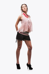 Girl portrait in studio