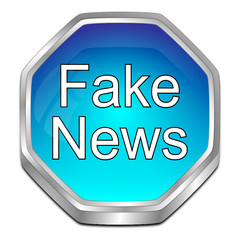 Fake News button - 3D illustration