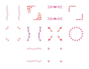 Vector icons set for various pattern