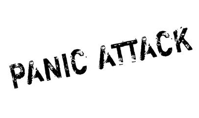 Panic Attack rubber stamp. Grunge design with dust scratches. Effects can be easily removed for a clean, crisp look. Color is easily changed.