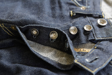 clasper of broken twill selvedge japan denim jeans