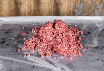 ground beef on the table, ground pork, cooking dishes