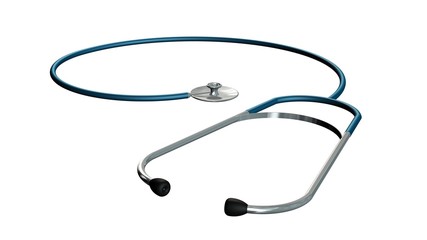 Stethoscope - medical equipment isolated on white