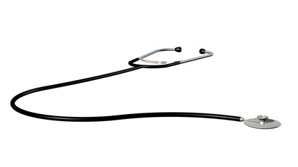 Stethoscope - medical equipment isolated on white