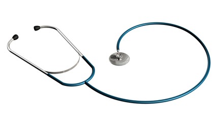 Stethoscope - medical equipment isolated on white