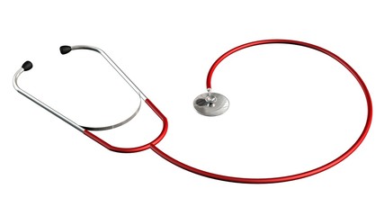 Stethoscope - medical equipment isolated on white
