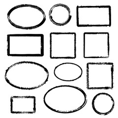 vector frame painted with paint brush