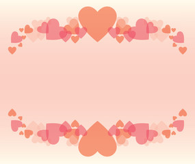 Vector illustration of heart shapes