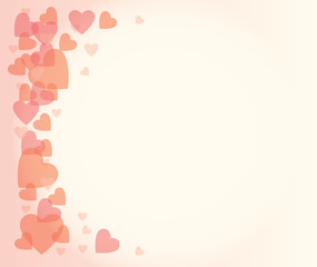 Vector illustration of heart shapes 