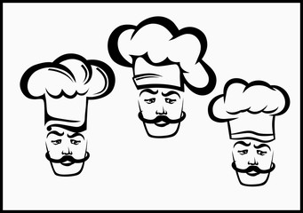 vector icons chefs and hubcaps