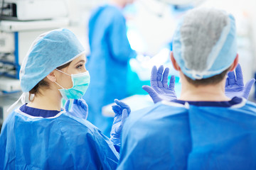 Surgeons ready for the next operation.