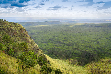 Fototapeta na wymiar Beautiful landscape of Menengai Crater, Nakuru, Kenya