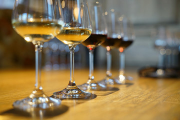 Closeup of South Africa wines