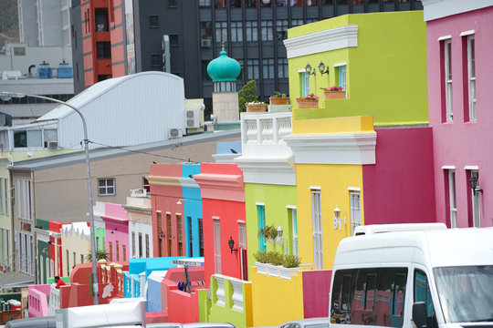 Colourful houses of Bo-Kaap neighborhood