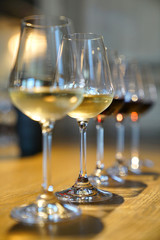 Closeup of South African wines