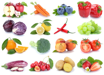 Obst und Gemüse Früchte Apfel Orange Tomaten Kirschen frische