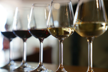 Closeup of South Africa wines