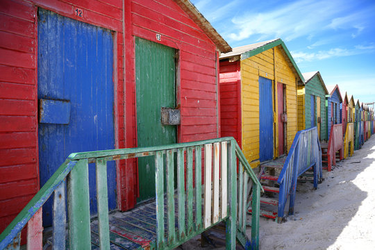 Beach huts at Muizenberg, South Africa