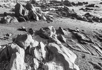 Rocks on the coast of the Atlantic ocean - 135435451