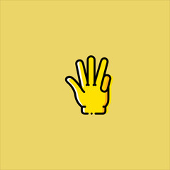 fingers icon flat design