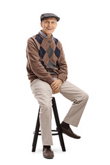 Elderly man sitting on a chair