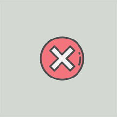 Obraz premium error icon flat design