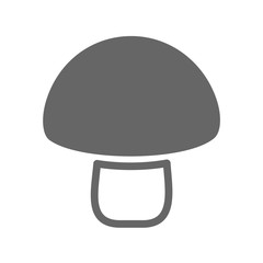 Mushroom outline icon. Vegetable vector