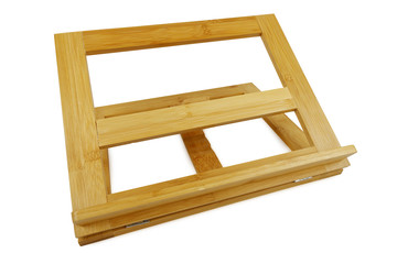 Wooden kitchen cookbook rack