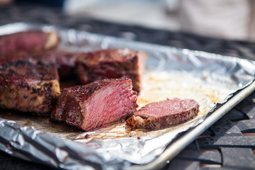 Cooking BBQ Barbecue grilling steak